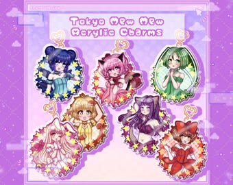 Tokyo Mew Mew Acrylic Charms [Cute Kawaii Anime Acrylic Charm Keychains]
