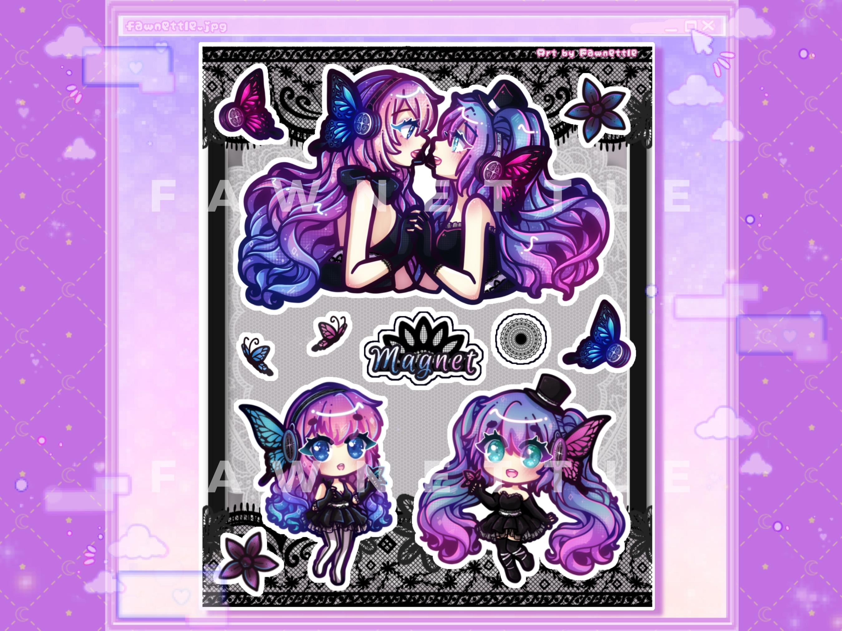 Megurine Luka Magnet - Etsy, image size:2700x2025