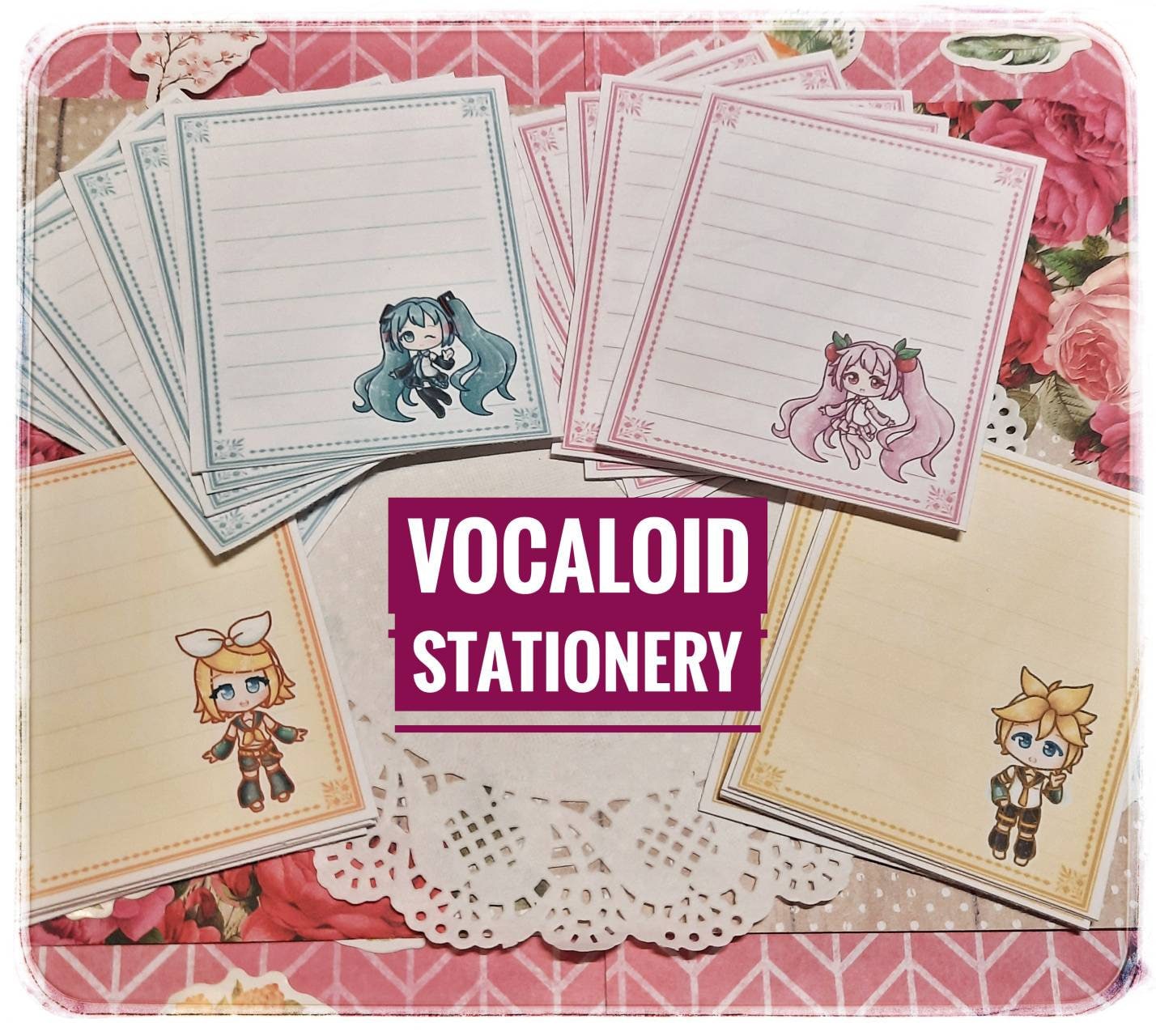Hatsune Miku Holographic and Vinyl Chibi Stickers snow Miku, Sakura Miku,  and More Kawaii Vocaloid Weatherproof Laminated Stickers 