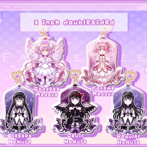RESTOCKED!! - Puella Magi Madoka Magica Acrylic Charms [Cute Kawaii Anime Acrylic Charm Keychains] image 2