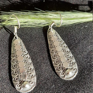 Tribal earrings Ethnic earrings in silver boho earrings bohemian earrings fashion jewelry ethnic tribal jewelry idea girlfriend gift for her