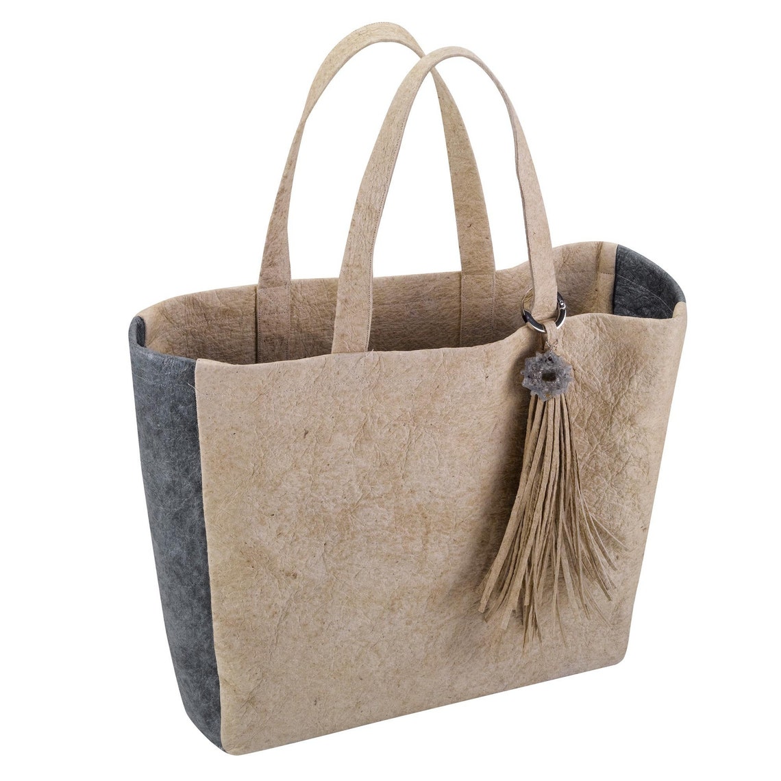 Handmade Vegan Shoulder Bag Malai Coconut Leather Alternative Material