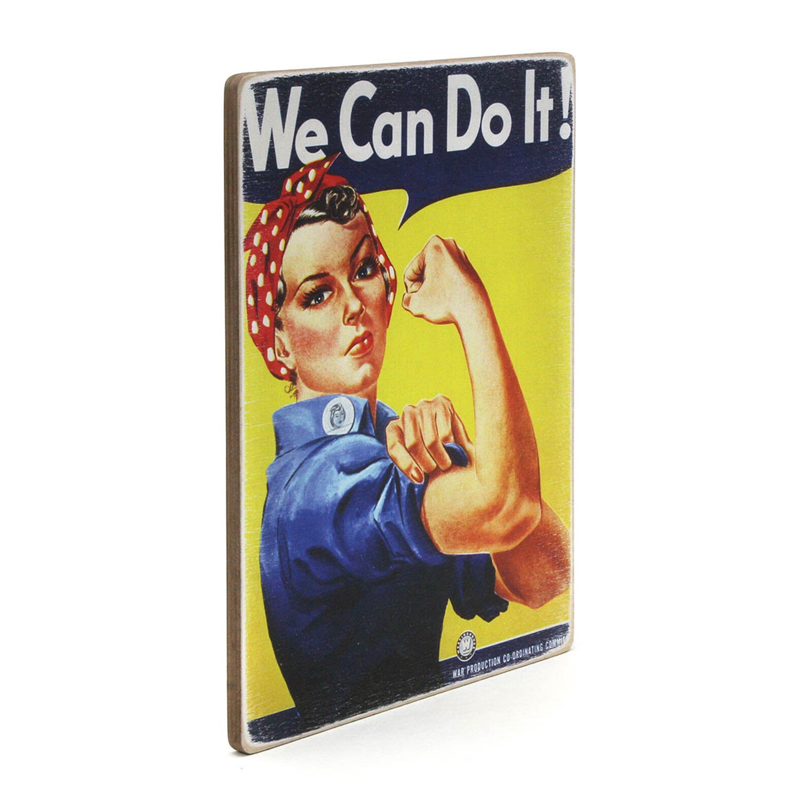 Wood poster We can do it Vintage poster Etsy