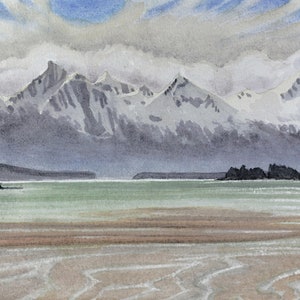 Incoming Storm, Chilkats, Alaska, original Aquarell