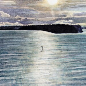 Indian Island, original watercolor, 9&quot;x12&quot;
