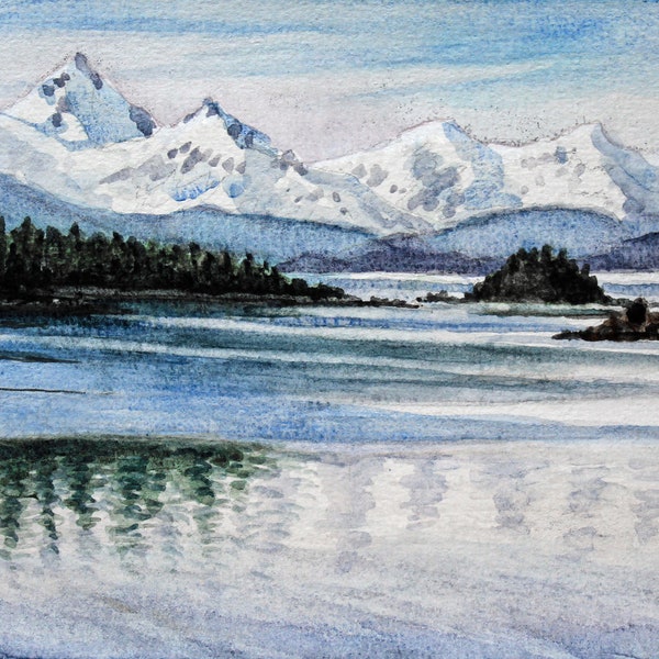 Alaska Watercolor Painting - Etsy