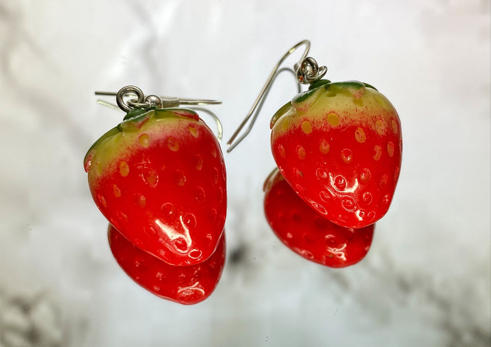 Strawberry Earrings Etsy