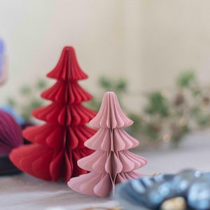 Albero di Natale di carta / Albero a nido d'ape / Decorazione di carta a nido d'ape / Decorazione di Natale