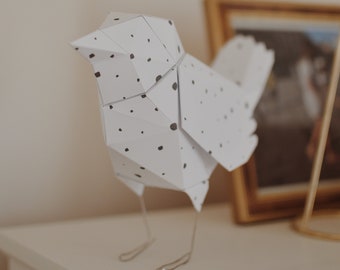 paper bird / origami bird / paper decoration