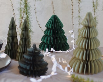 Paper Christmas tree / Honeycomb tree / Honeycomb paper decoration / Xmas decoration