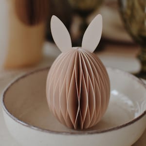 Paper Easter egg, rabbit egg, honeycomb decoration, paper decoration, scandi decoration