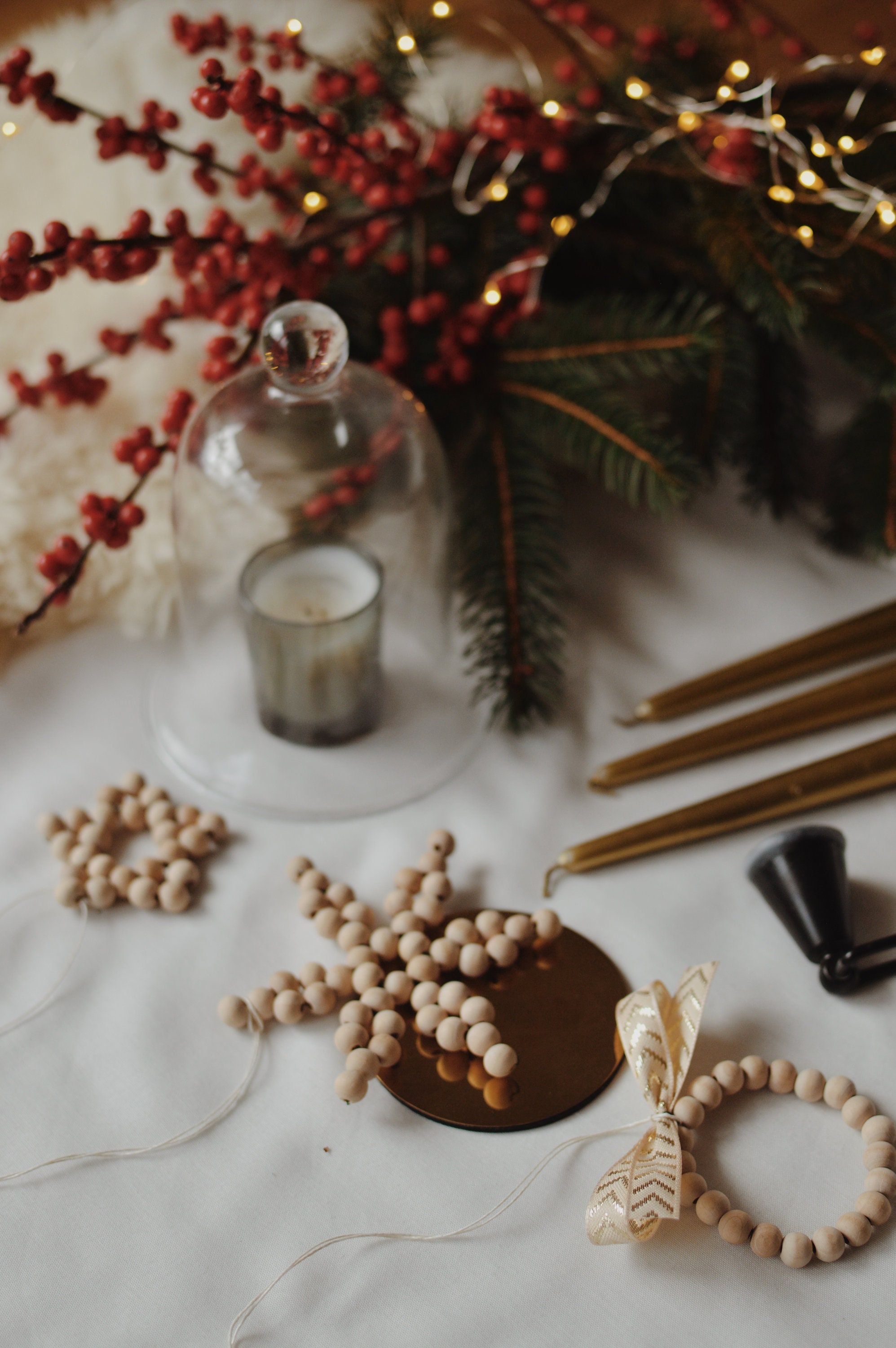 DIY Christmas Decor With Wooden Craft Beads