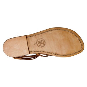 Gianluca Handmade Italian Leather Sandals – Women's Strappy Vintage Cuir, Vegetable Tanned, Made In Italy - View #6