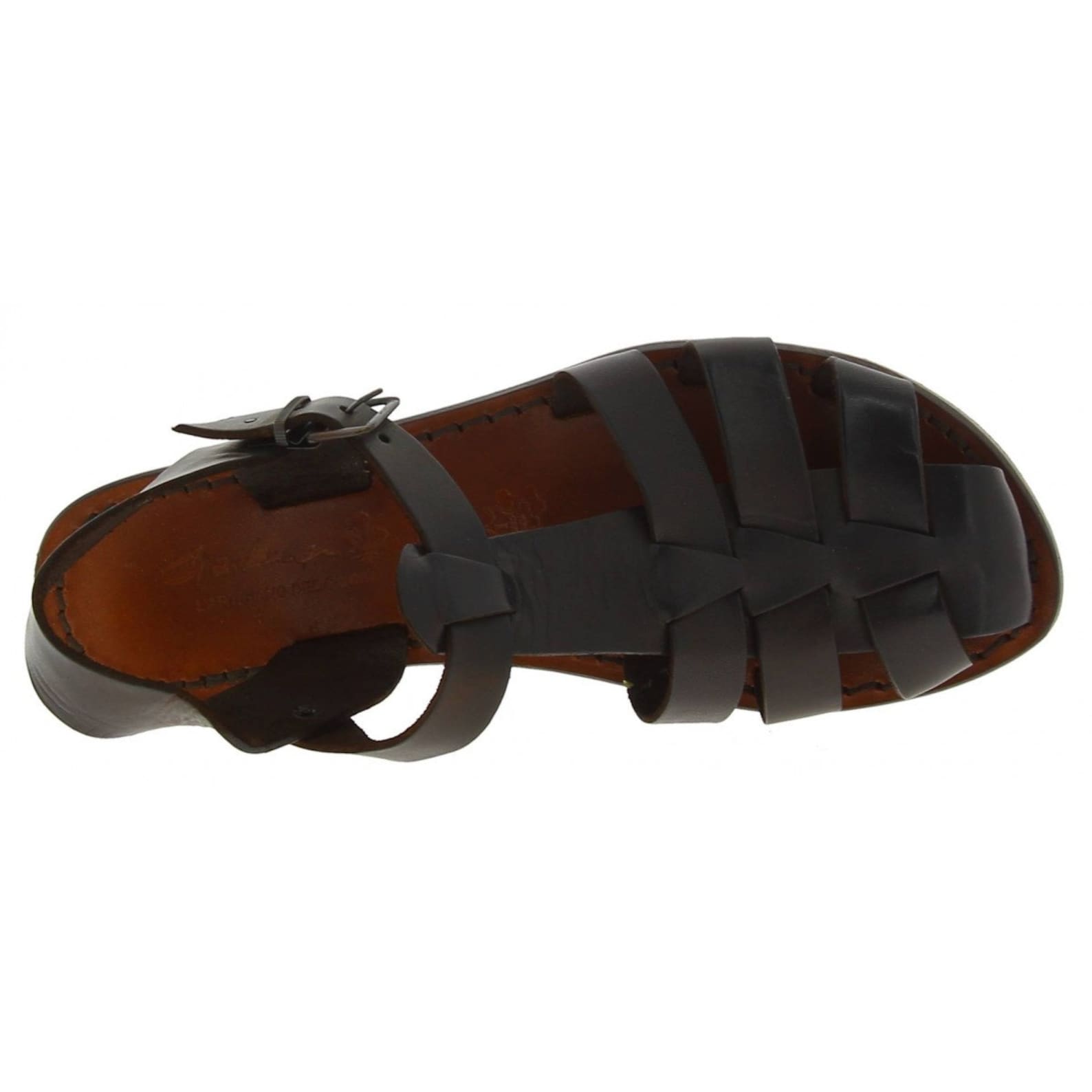 Dark Brown Flat Sandals for Women Real Leather Handmade in Etsy