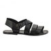 Sandalias De Cuero Negro Para Hombre - Hechas A Mano En Italia, Piel Curtida Vegetal, Suela Cosida A Mano, Anchura Media