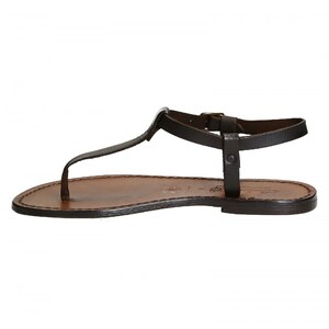 Gianluca Handmade Brown Leather Women's Sandals – Made In Italy, Vegetable Tanned, Leather Sole - View #8