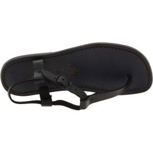 Handmade Men's Black Leather Thong Sandals Gianluca L'artigiano Del ...