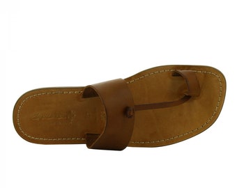 Gianluca Hecho a mano en Italia mens sandalias Franciscanas en cuero marrón oscuro Zapatos Zapatos para hombre Sandalias Cangrejeras L'artigiano del cuoio 