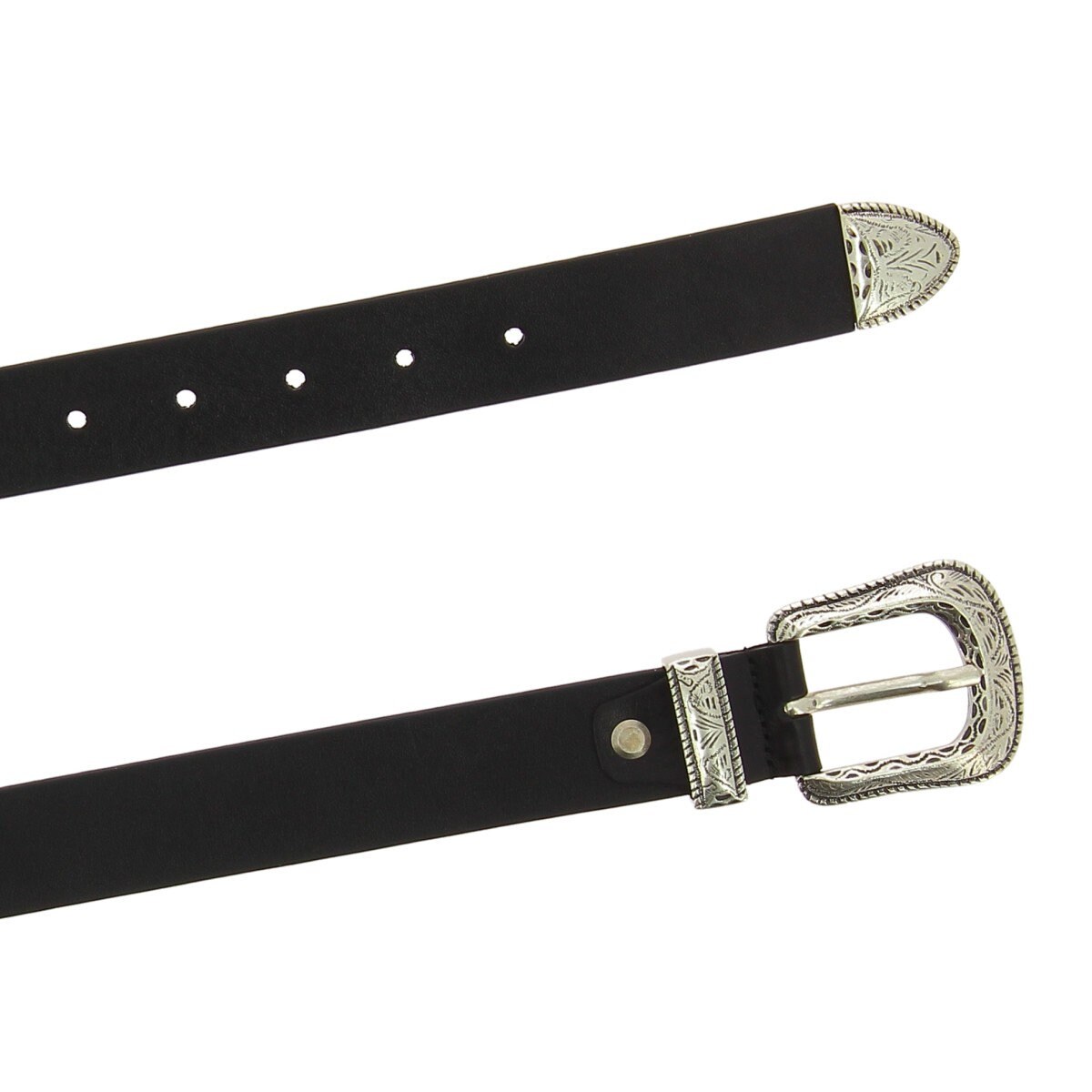 Leather Belt Initials on Tip Customized Embossed 1.5