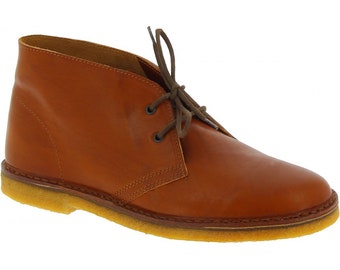 イタリア製　ARTIGIANO TORLASCO 革靴 Men's Tan Leather Chukka Boots Handmade in Italy | L