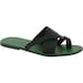 Gianluca Women's Leather Slide Sandals - Handmade In Italy, Vegetable Tanned, Leather Sole - View #4