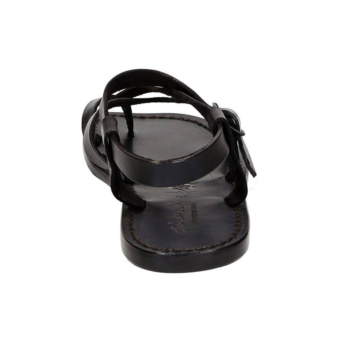 Gladiator Sandals for Men in Black Real Calf Leather Etsy