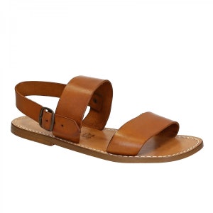 Hand made in Italy mens sandals in vintage cuir leather | Gianluca - L'artigiano del cuoio