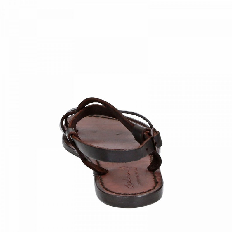 Women's Brown Leather Sandals Hand Made in Italy - Etsy