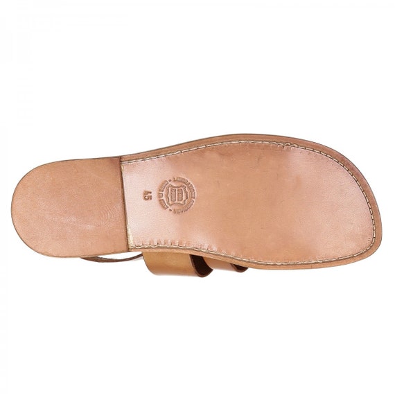 Gianluca Handmade men\'s tan genuine leather flats sandals shoes Made in Italy 41 Handmade men main image 4