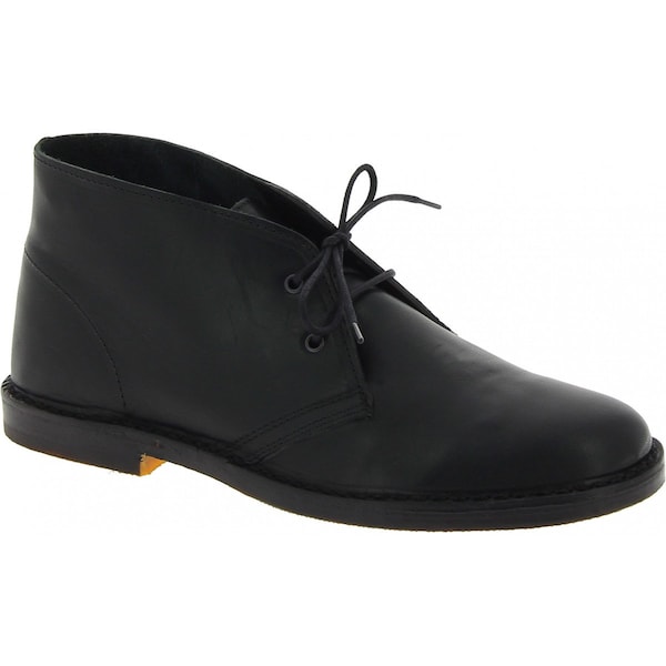 Men's black leather chukka boots handmade in Italy | L'artigiano Florence