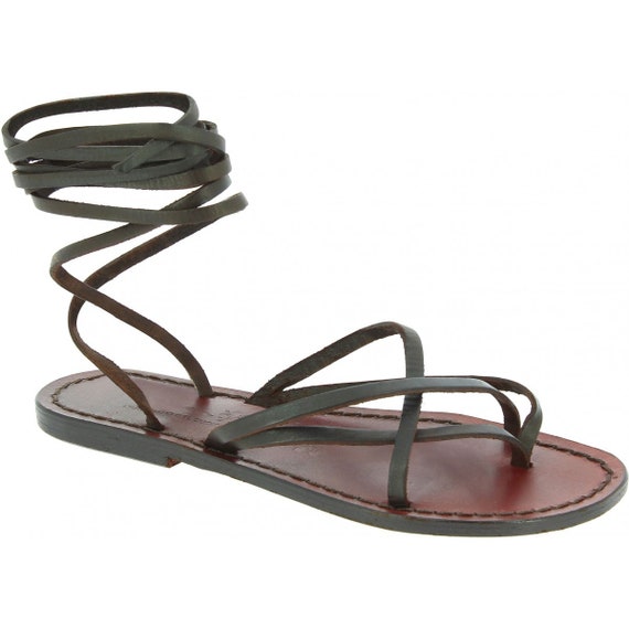 Gianluca Handmade Italian Leather Sandals – Women's Strappy Vintage Cuir, Vegetable Tanned, Made In Italy - View #12