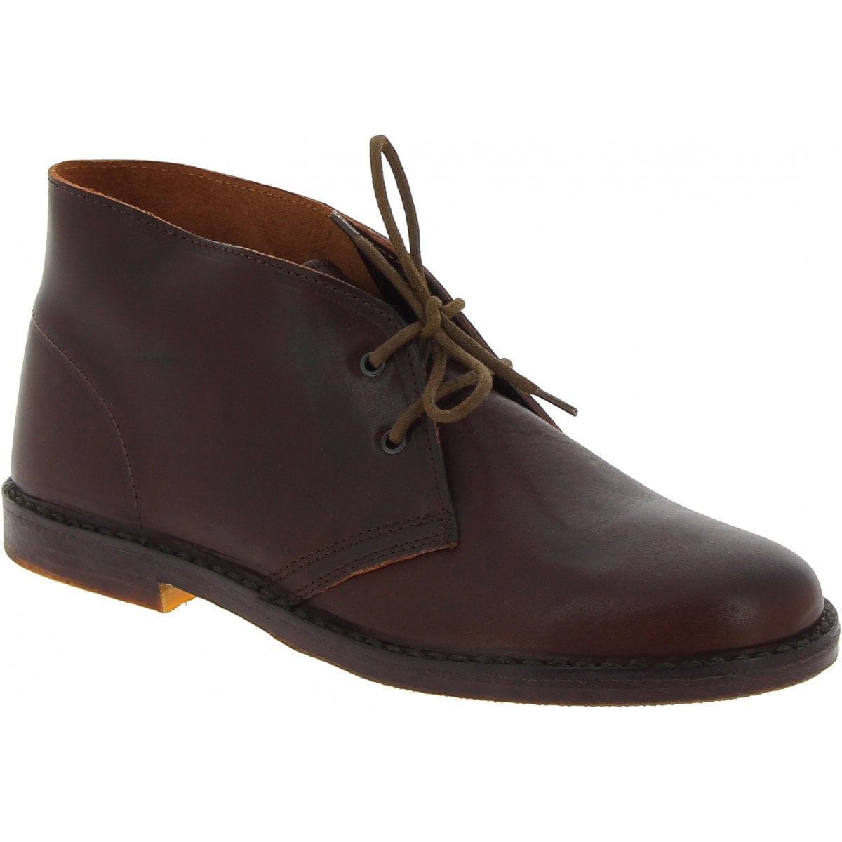 Cinti Dark Distressed Leather 6  Eyelet Handmade‎ Chukka Boots Ernest American Bison Chukka Boots - Burnt Pecan | Martin  main image 3