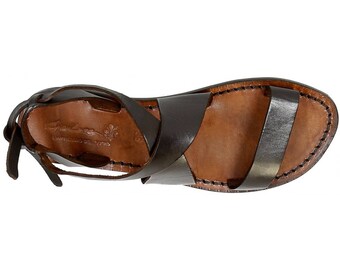 Gianluca Handmade Brown Leather Women's Sandals – Made In Italy, Vegetable Tanned, Leather Sole - View #3