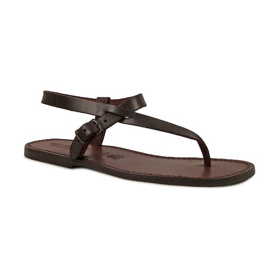 Mens leather toe post sandals discount