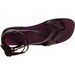 Purple Leather Short Gladiator Sandals With Metallic Violet Armor Detail