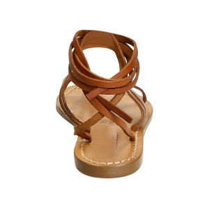 Women's vintage cuir strappy leather sandals handmade in Italy Gianluca L'artigiano del cuoio image 6