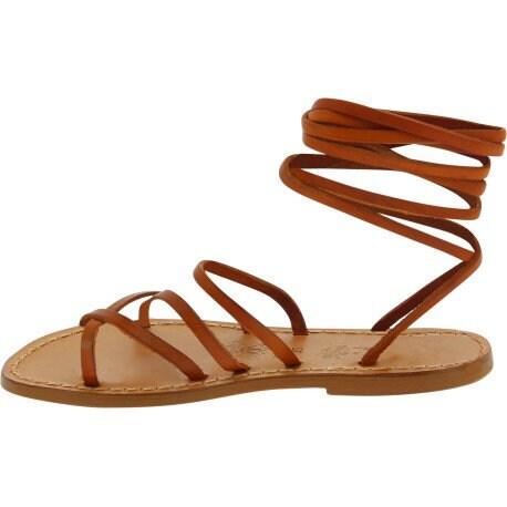 womens tan strappy sandals