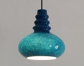 Blue Galaxy Drop Suspension Lamp by Peill Putzler, Germany 1970s