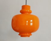 Orange 70 39 s 39 Oplight 75 39 Glass Pendant Light by Hans-Agne Jakobsson, prod. by Staff, Germany 1970s