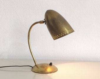 Brass Table Lamp in the Style of Paavo Tynell, 1960s