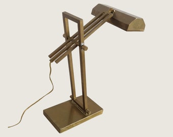 Authentic Bauhaus Bronze Table Lamp in the Style of Marcel Breuer