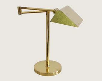 Modernist Brass Swing Arm Desk Lamp, Germany 1970s