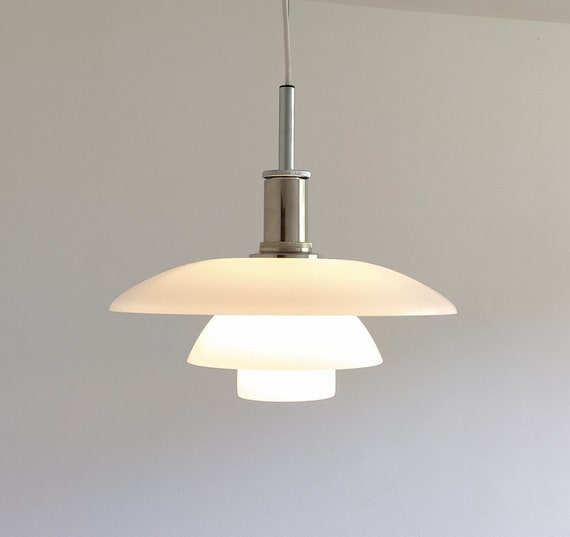 Louis Poulsen PH 4 1 2 4 Glass Pendant Light by Poul Henningsen