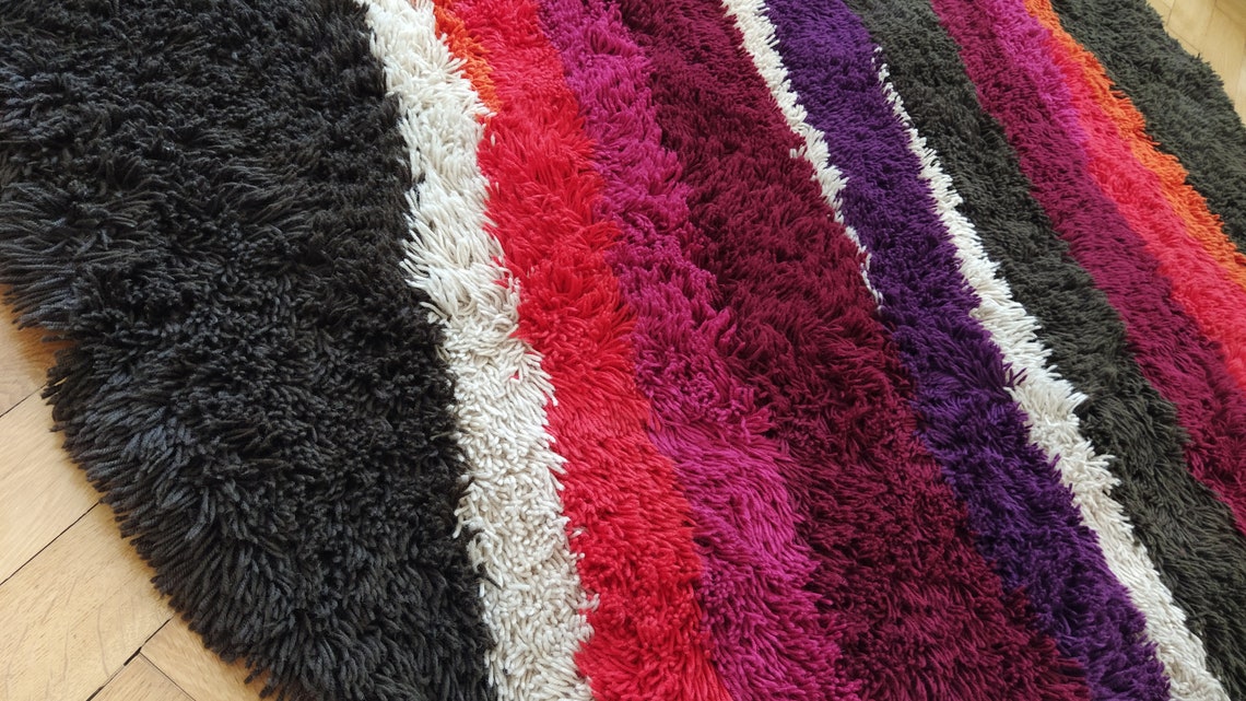 Large Space Age Highpile Wool Rug Prod. by Desso Etsy