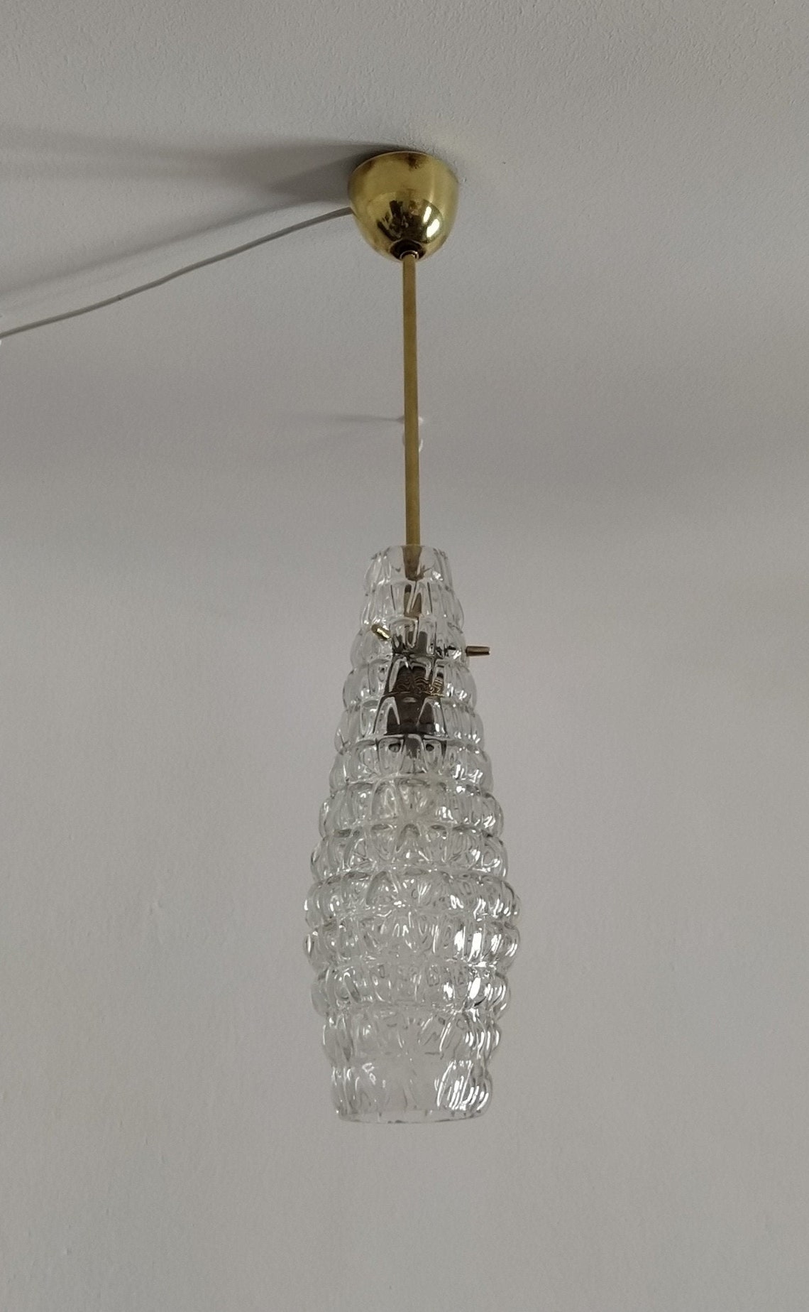 Mitte des Jahrhunderts Blase Glas Deckenleuchte prod. von | Etsy