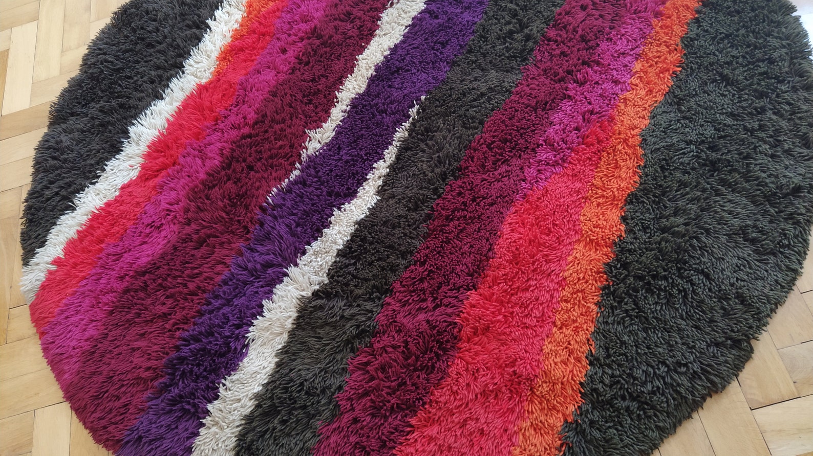 Large Space Age Highpile Wool Rug Prod. by Desso Etsy