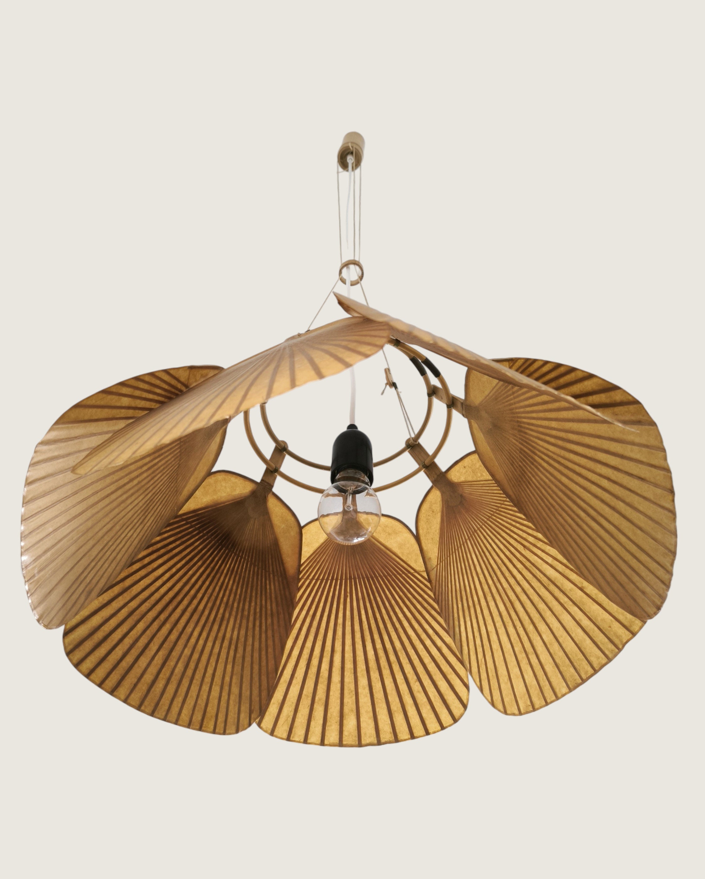 インゴ・マウラー うちわ「SHICHI」7 ファン吊り下げライト、Design M