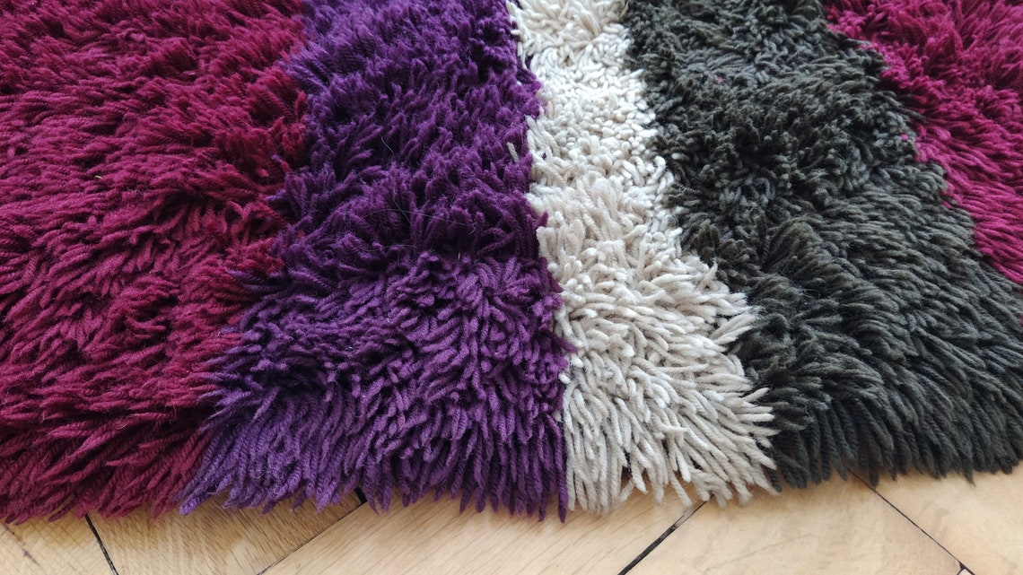 Large Space Age Highpile Wool Rug Prod. by Desso Etsy