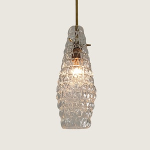 Mid-Century Modern Bubble Glass Ceiling Fixture Light, prod. by JT Kalmar, Austria 1950s