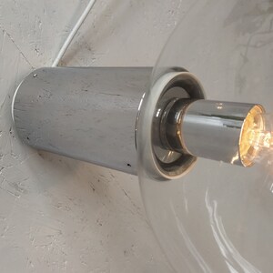 Große Chrom und klares Glas Kugel Deckenleuchte von Motoko | Etsy